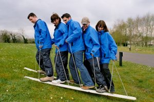 Plank Walking Team Building Game