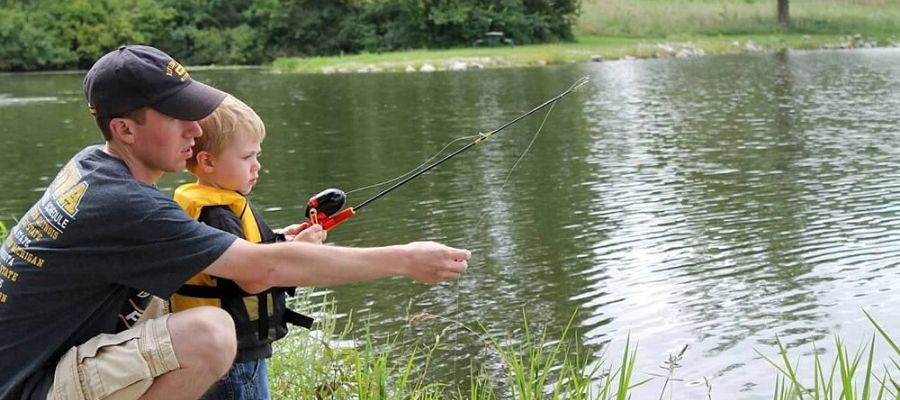 Fishing with kids